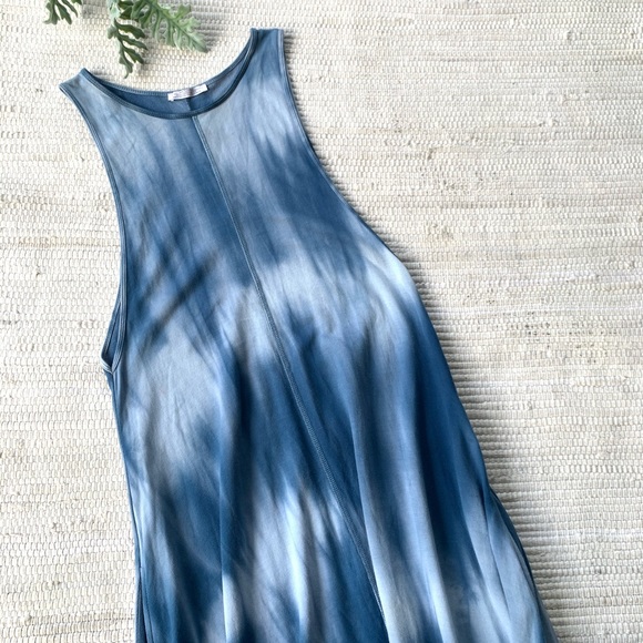 Zara Dresses Zara Blue Tie Dye Maxi Dress D38 Poshmark